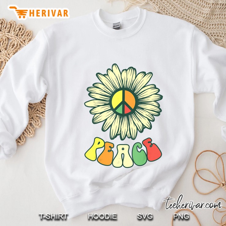 Hippie Hippies Peace Sunflower White Version Sweatshirt