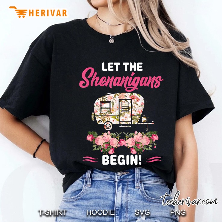 Let The Shenanigans Begin Caravan Floral Version Ladies Tee