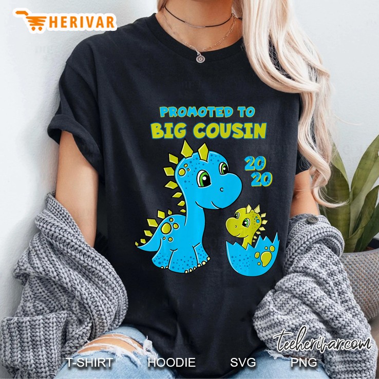 Promoted To Big Cousin 2020 Dinosaur Version Ladies Tee