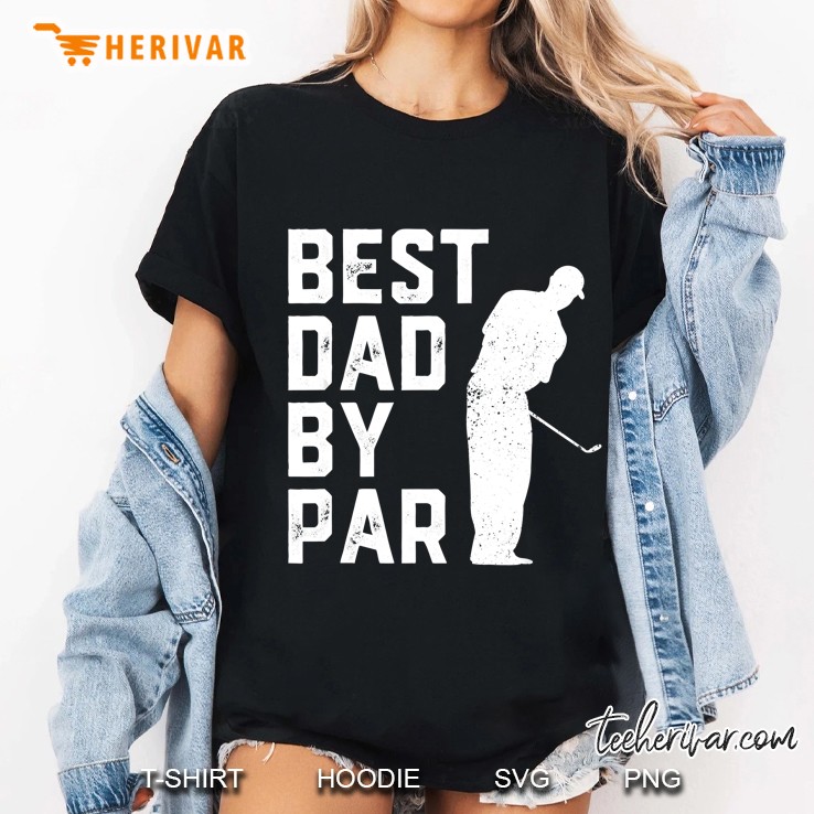 Best Dad By Par Golfer Silhouette Version Ladies Tee