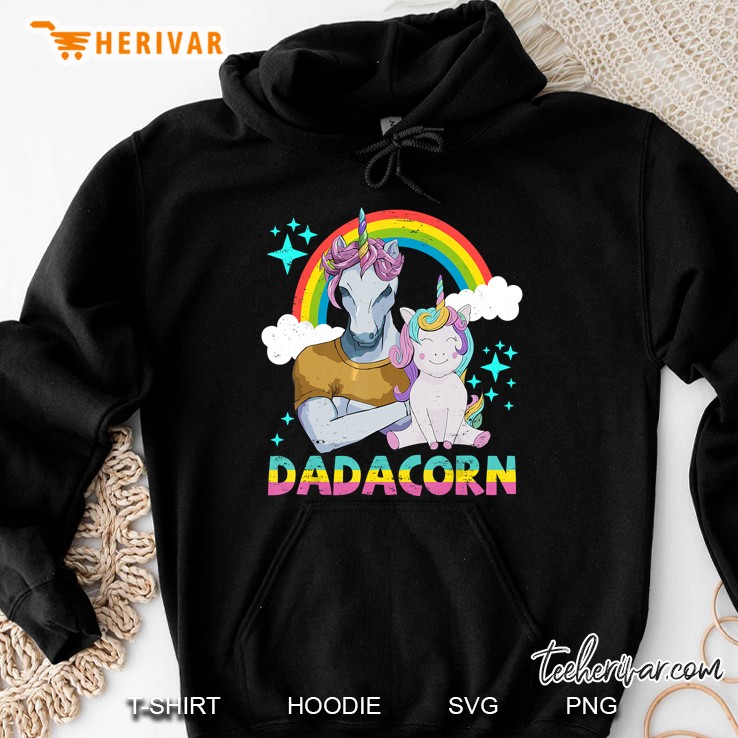 Dadacorn Unicorn Muscle Dad Hoodie