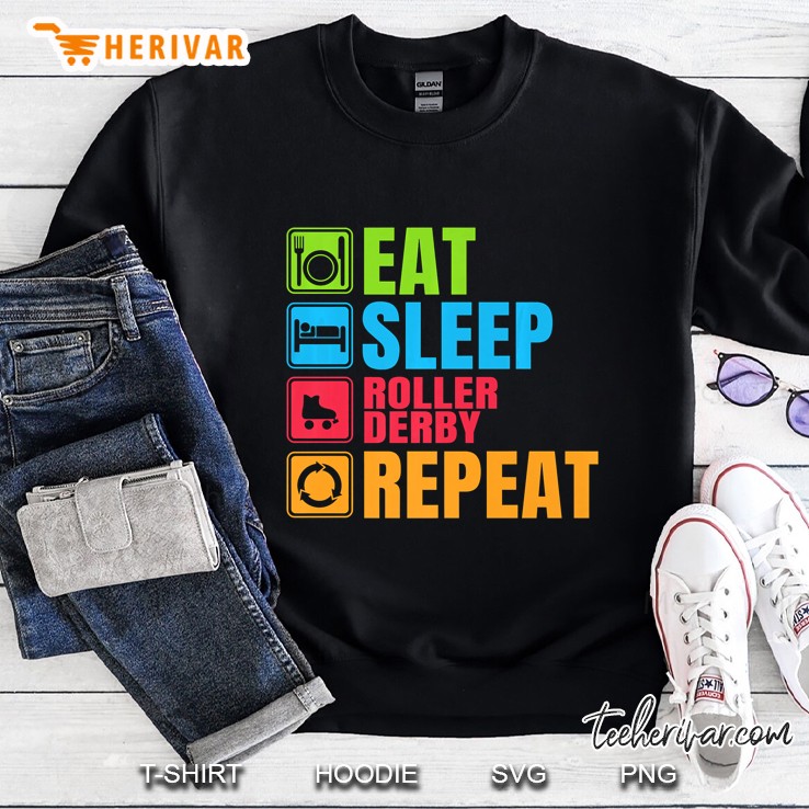 Eat Sleep Roller Derby Repeat Sweatshirt