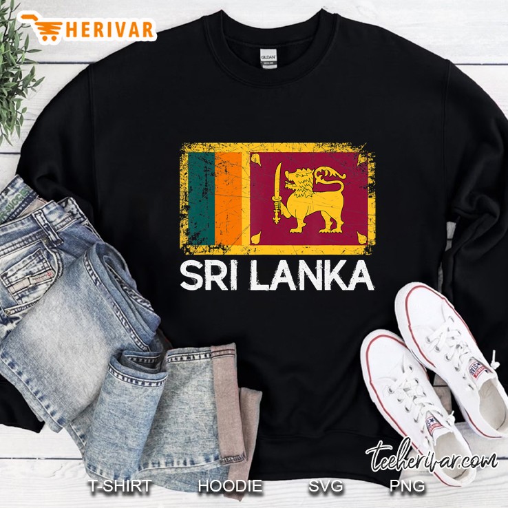 Sri Lankan Flag Vintage Made In Sri Lanka Sweatshirt