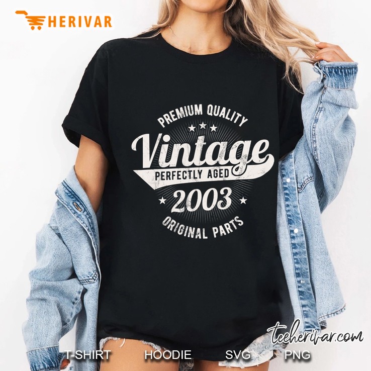 Premium Quality Vintage Perfectly Aged 2003 Original Parts Ladies Tee