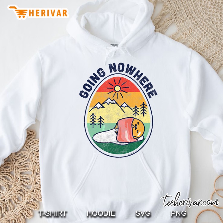 Going Nowhere Gudetama Lazy Egg Camping Vintage Version Hoodie