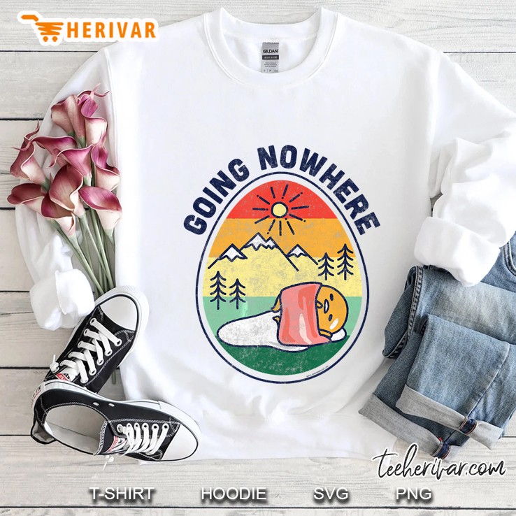 Going Nowhere Gudetama Lazy Egg Camping Vintage Version Sweatshirt