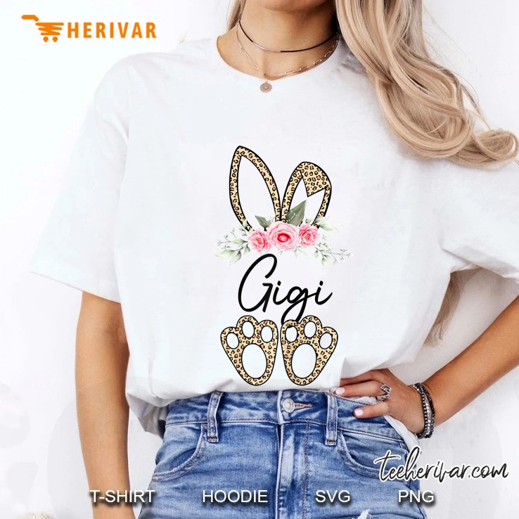 Gigi Leopard Bunny Floral Version Ladies Tee