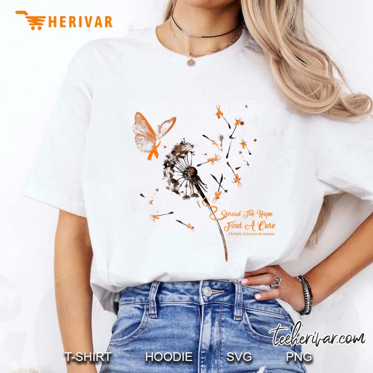 Spread The Hope Find A Cure Multiple Sclerosis Awareness Ladies Tee