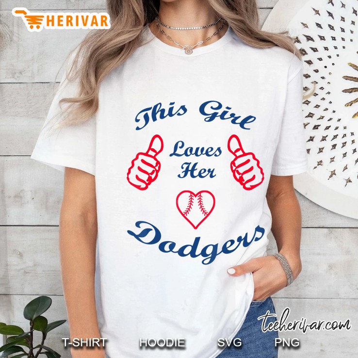 This Girl Loves Her Dodgers Ladies Tee