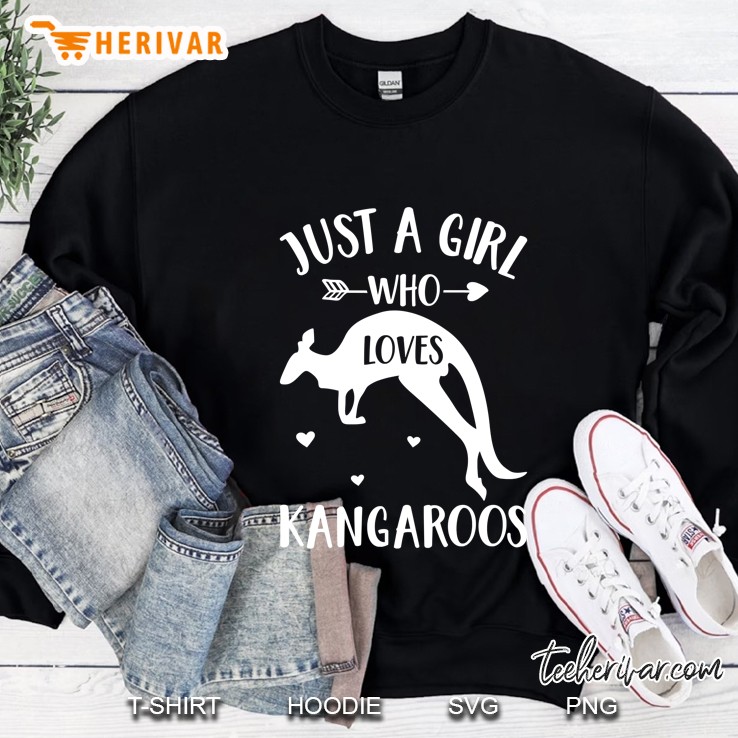 Just A Girl Who Loves Kangaroos Kangaroo Silhouette Version Sweatshirt