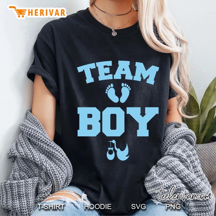 Team Boy Gender Reveal Version2 Ladies Tee