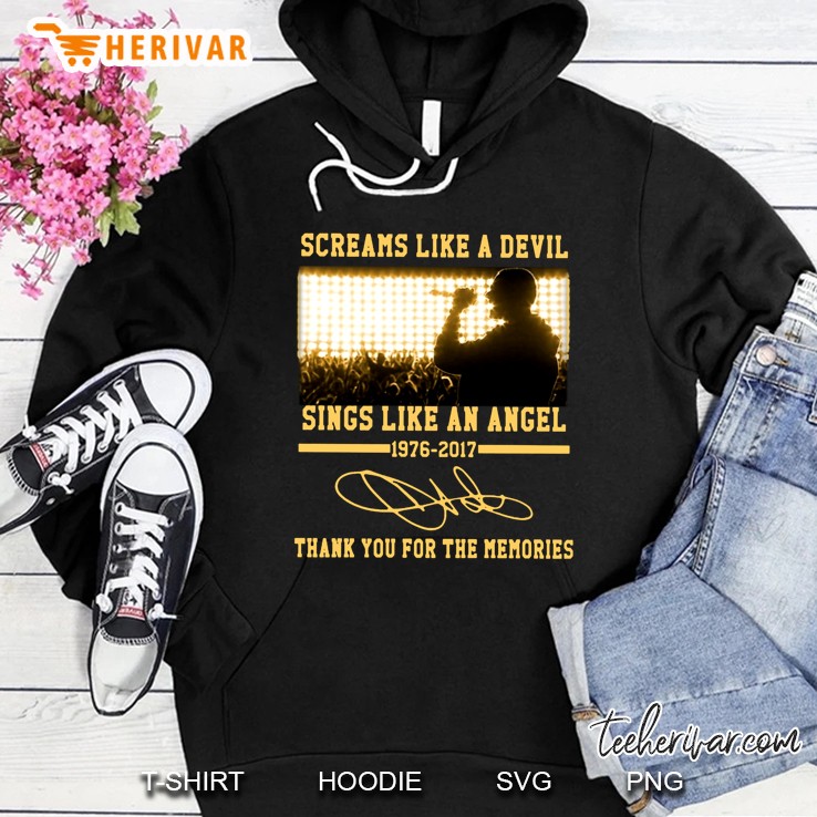 Screams Like A Devil Sings Like An Angel 1976-2017 Chester Bennington Hoodie