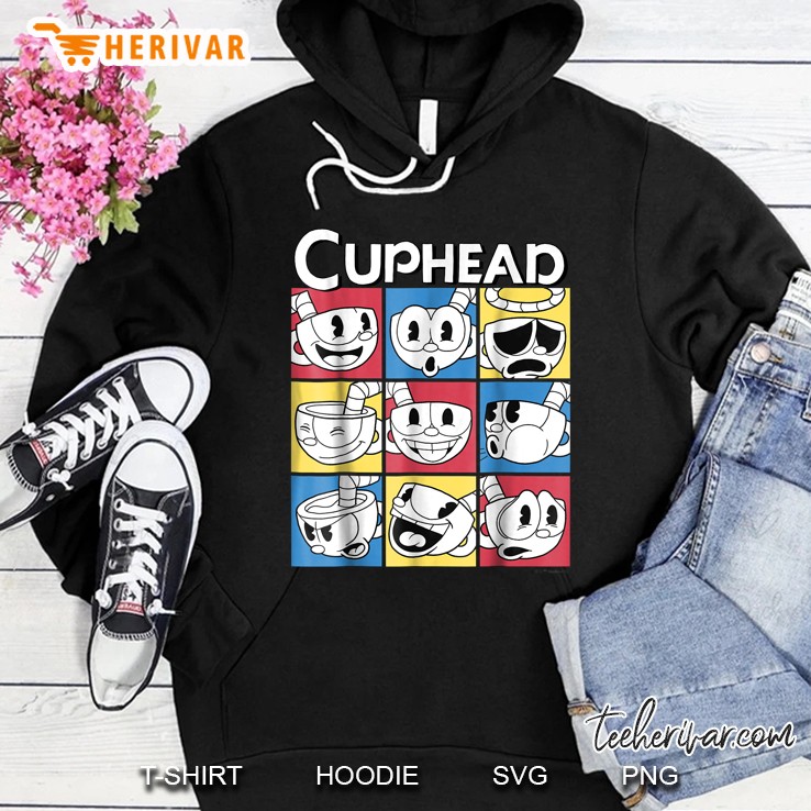 Cuphead Nine Squares Of Different Emotions Version Hoodie
