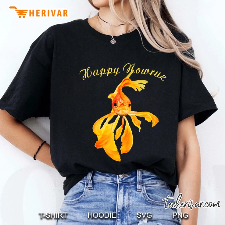 Happy Nowruz Persian New Year Goldfish Isolated Ladies Tee