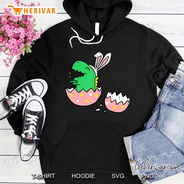 Hatching T Rex Bunny Ears Hoodie