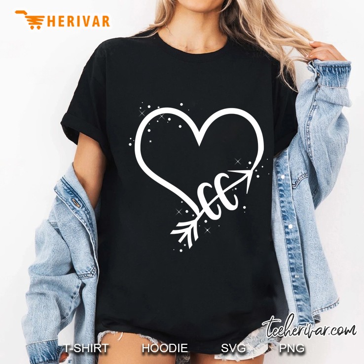 I Love Cross Country Running Heart Ladies Tee
