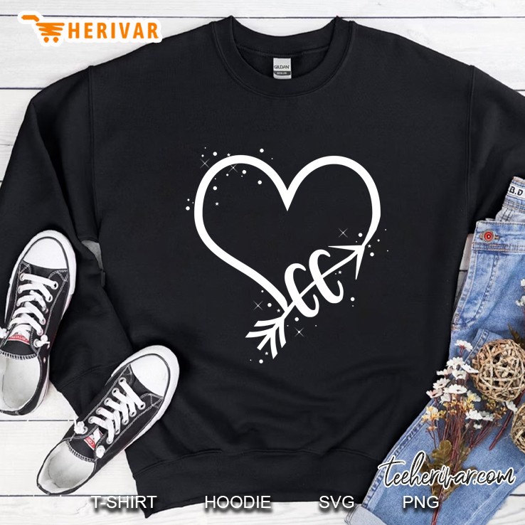 I Love Cross Country Running Heart Sweatshirt
