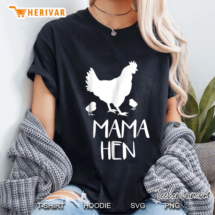 Mama Hen Chickens Silhouette Version Ladies Tee