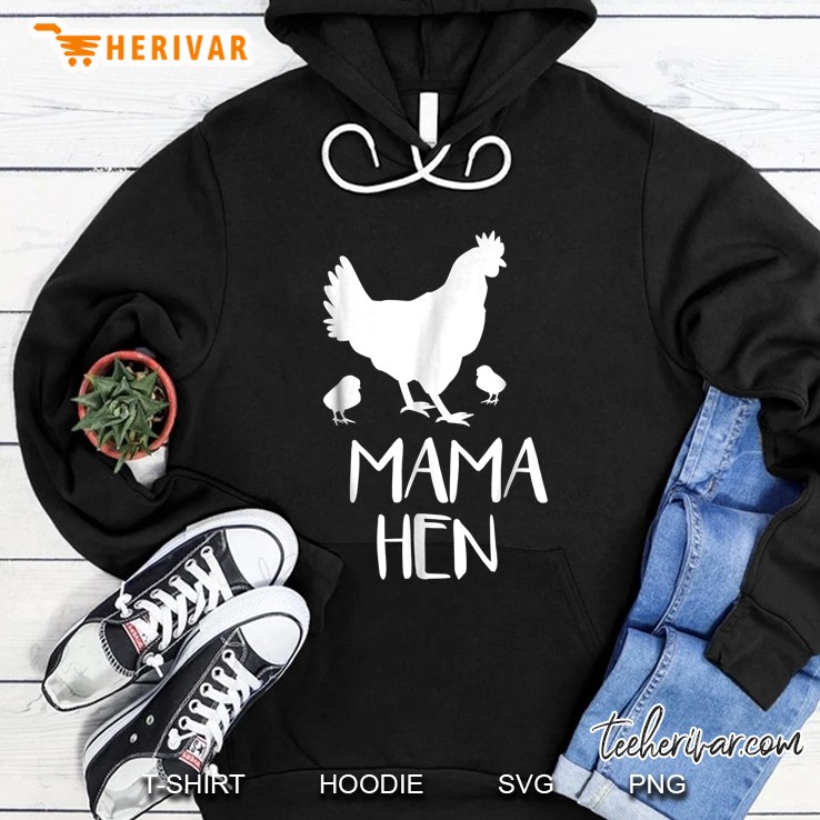 Mama Hen Chickens Silhouette Version Hoodie