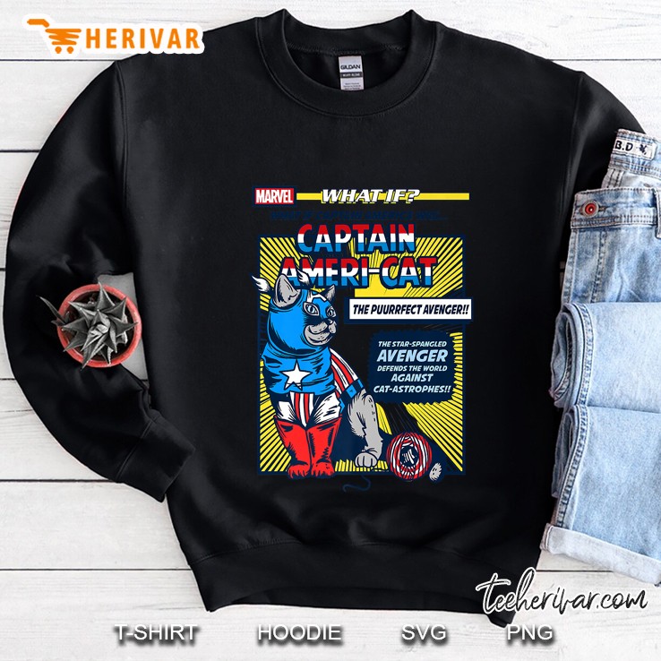 Marvel What If Captain America Was Captain Ameri-Cat Comic Sweatshirt