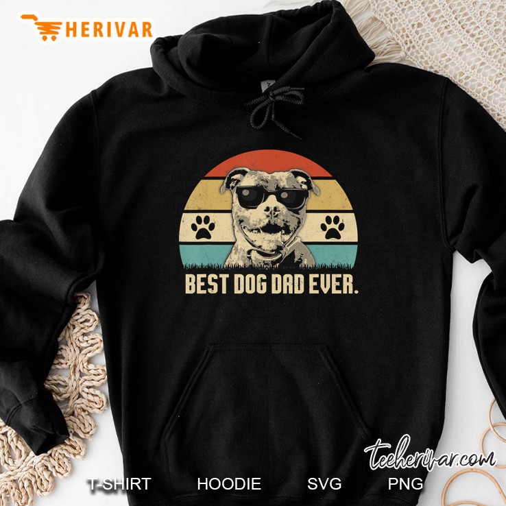 Best Dog Dad Ever Pitbull Vintage Version Hoodie