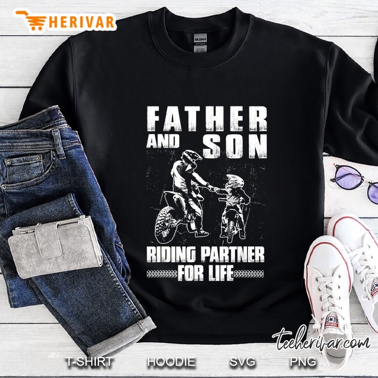Father And Son Riding Partner For Life Motocross Version Sweatshirt
