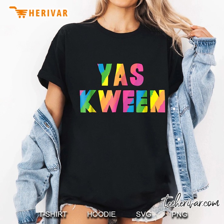 Yas Kween City Rainbow Colors Yass Queen Ladies Tee
