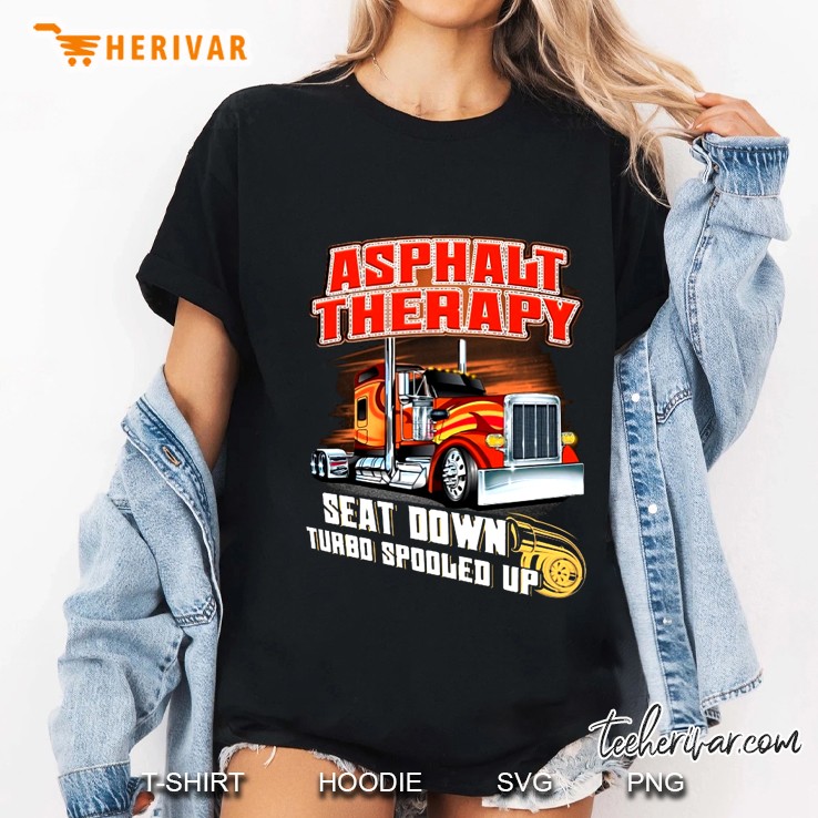 Asphalt Therapy Seat Down Turbo Spooled Up Trucker Version Ladies Tee