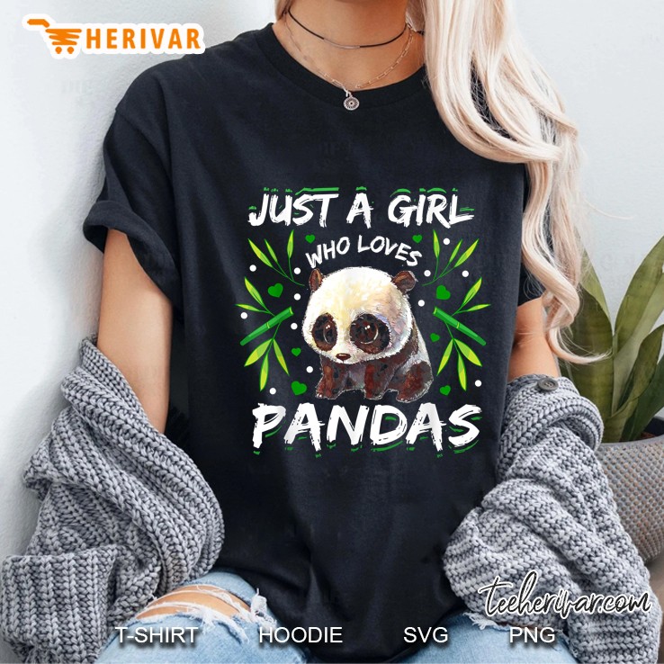 Just A Girl Who Loves Panda Cute Panda Version Ladies Tee