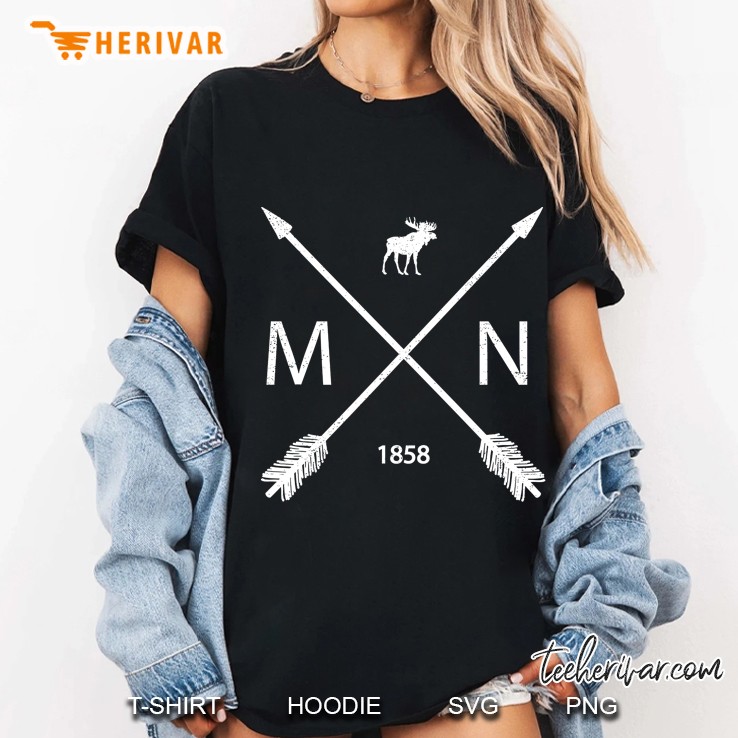 Minnesota Moose Arrows Established 1858 Up North Ladies Tee