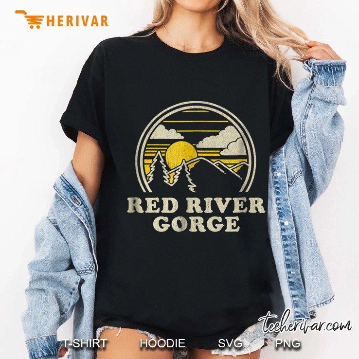 Red River Gorge Kentucky Ky Vintage Hiking Mountains Ladies Tee