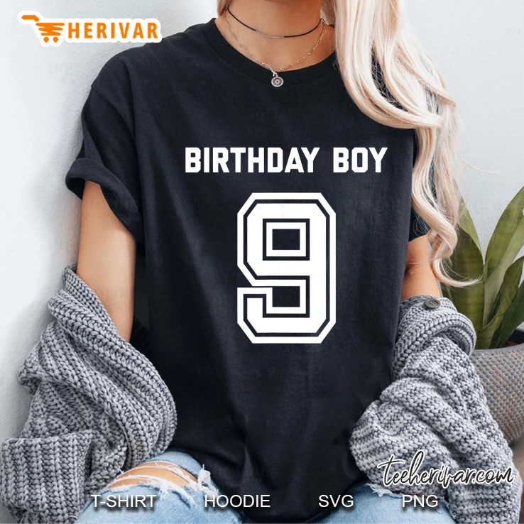 Birthday Boy 9 Age Ladies Tee