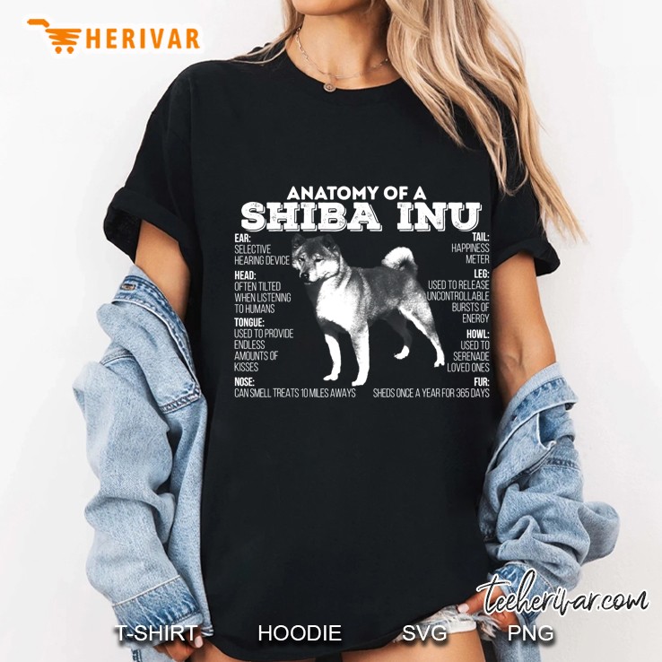 Anatomy Of A Shiba Inu Ladies Tee