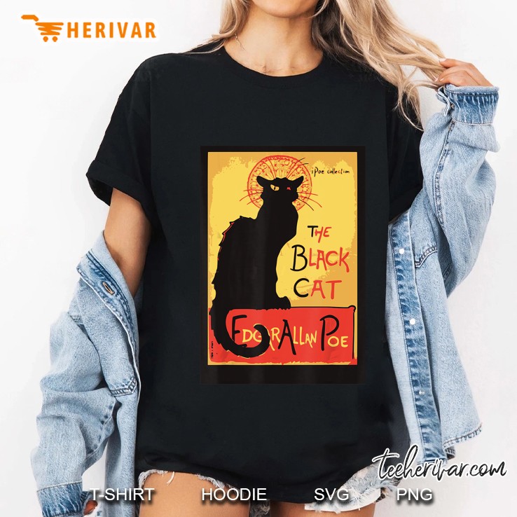 The Black Cat Poe Book Cover Ladies Tee