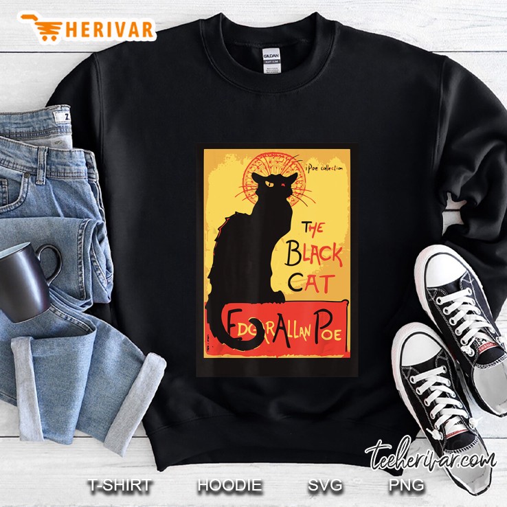 The Black Cat Poe Book Cover Sweatshirt