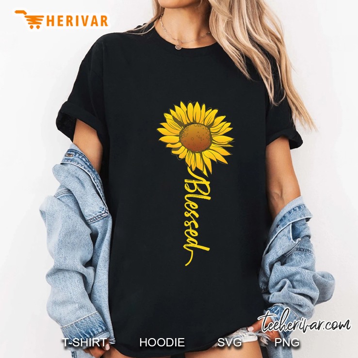 Cute Sunflower Blessed Ladies Tee