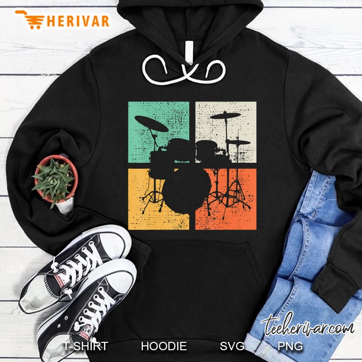 Drummer Drumset Vintage Version Hoodie
