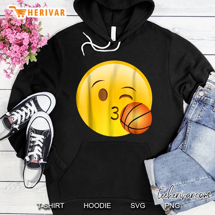 Emoji Basketball Kiss Hoodie
