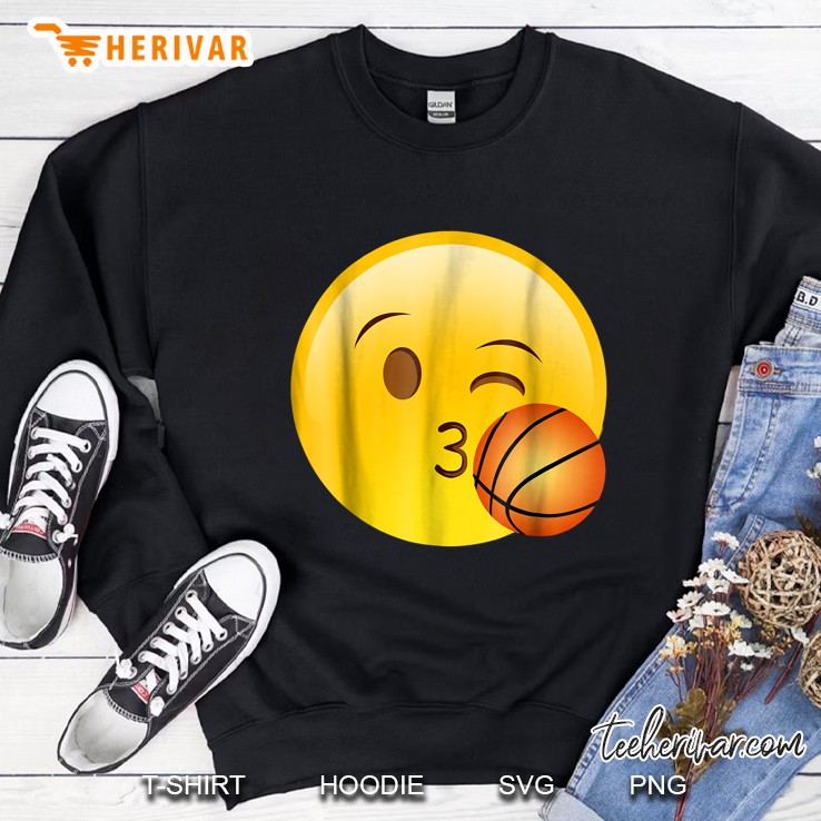 Emoji Basketball Kiss Sweatshirt