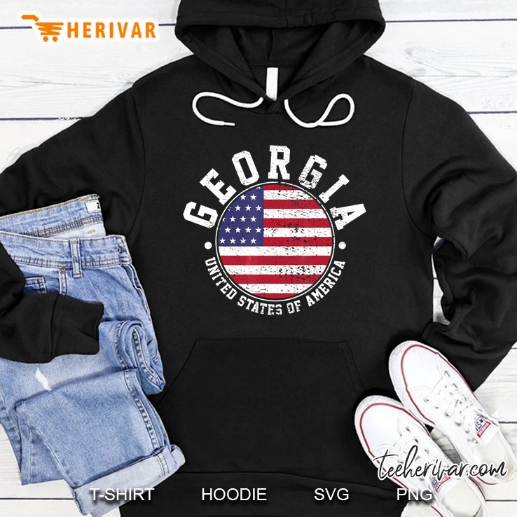 Georgia United States Of America American Flag Version Hoodie