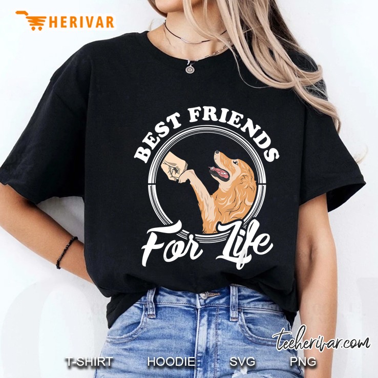 Best Friends For Life Golden Retriever Version Ladies Tee