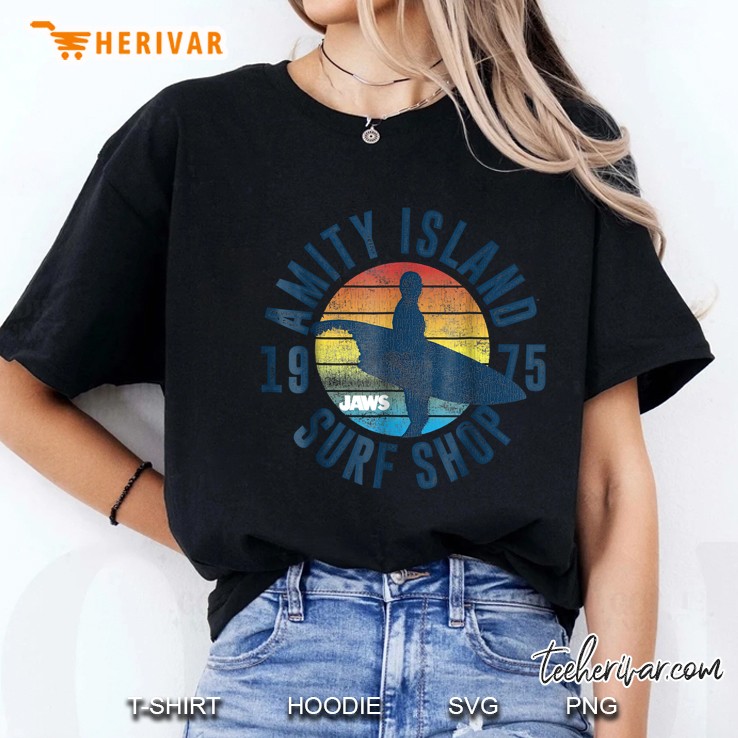 Jaws Amity Island Surf Shop 1975 Vintage Version Ladies Tee