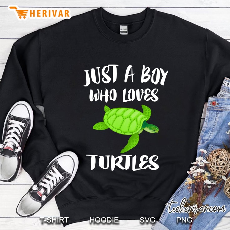 Just A Boy Who Loves Sea Turtles Sweatshirt