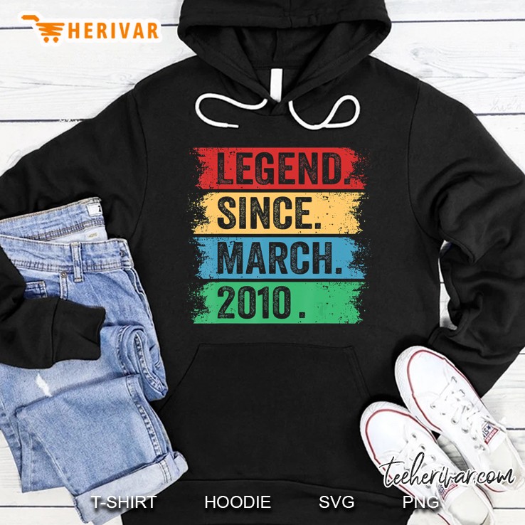 Legend Since March 2010 Vintage Version Hoodie