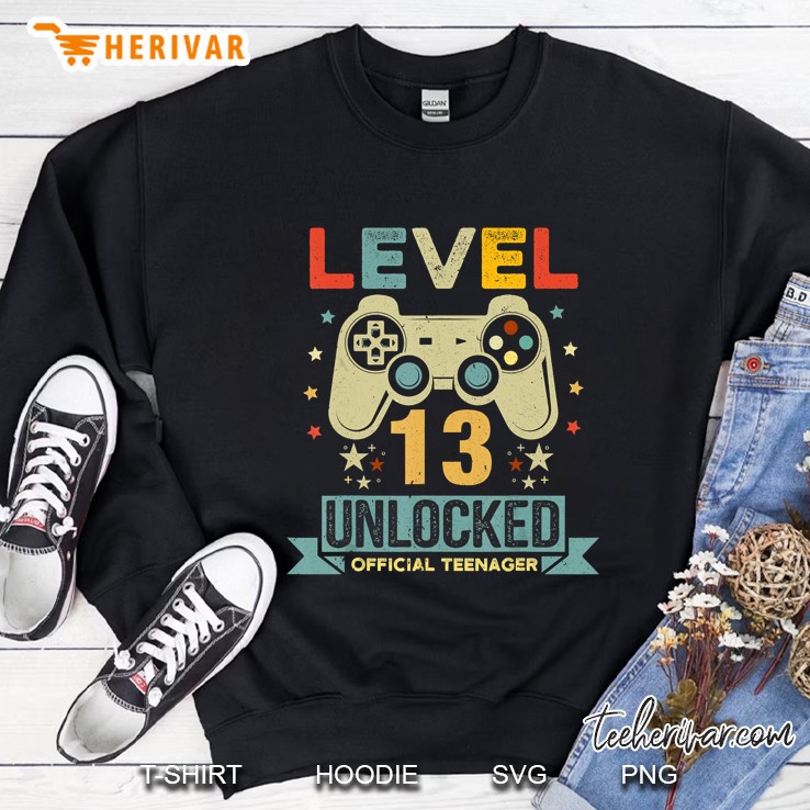 Level 13 Unlocked Official Teenager Game Controller Version Sweatshirt