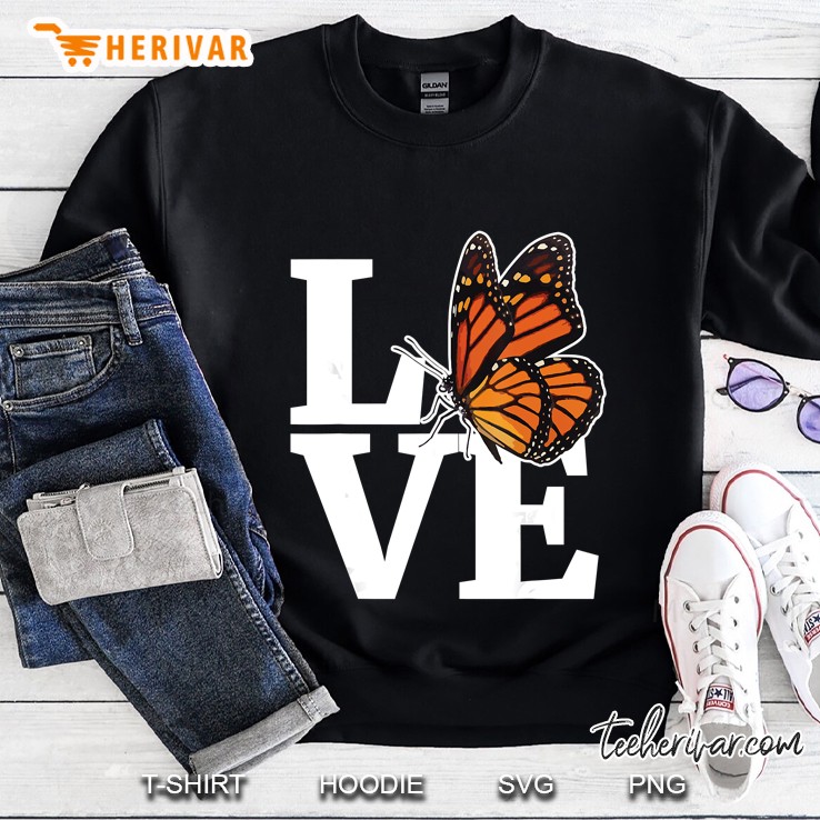 Love Monarch Butterfly Sweatshirt