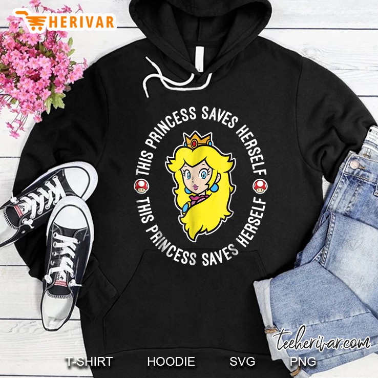 Nintendo Super Mario Princess Peach Saves Herself Hoodie