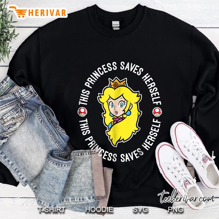 Nintendo Super Mario Princess Peach Saves Herself Sweatshirt