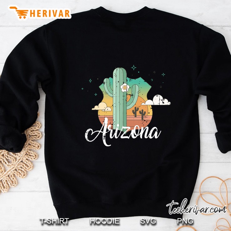Retro Style Arizona Saguaro Cactus Sweatshirt
