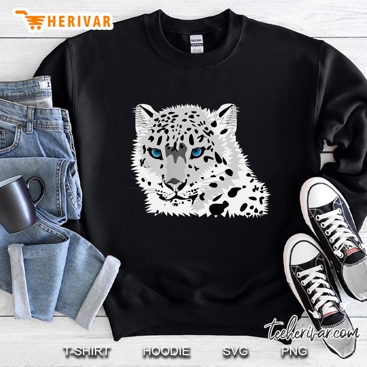 Snow Leopard Animal Watercolor Sweatshirt